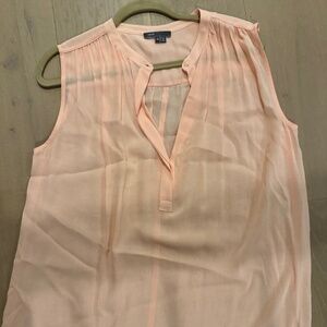 Vince pale peach sheer blouse sz 10